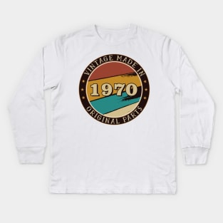 Vintage Made In 1970 Original Parts Kids Long Sleeve T-Shirt